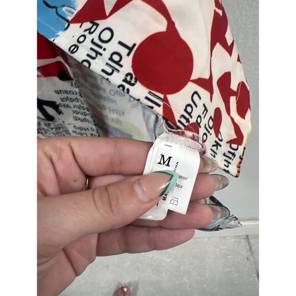 Abstract Graphic Short-Sleeve Button-Up Shirt M By Shein - Picture 3 of 5